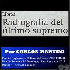 RADIOGRAFÍA DEL ÚLTIMO SUPREMO - Libros - Por CARLOS MARTINI - Domingo, 11 de Agosto de 2019